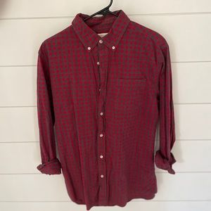 Men’s Red & Grey Checkered Sonoma Button Down